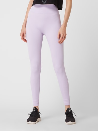 Guess Activewear Legginsy sportowe z prążkowaną fakturą — antybakteryjne  Fioletowy 4