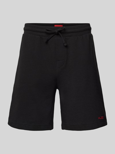 HUGO Sweatshorts mit elastischem Bund Modell 'Austin' Black 2