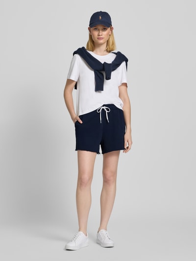 Polo Ralph Lauren Szorty z dzianiny dresowej z wystrzępionym dołem i kieszenią z tyłu Granatowy 1