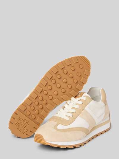 Lauren Ralph Lauren Sneaker aus Leder-Mix mit Logo-Prägung Modell 'Dani' Sand 4