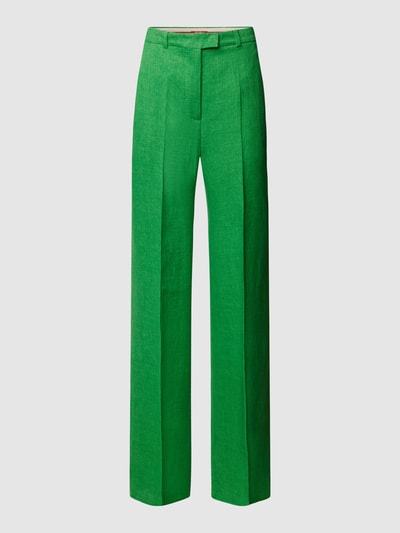 Max Mara Studio Broek met persplooien, model 'ALCANO' Groen - 2