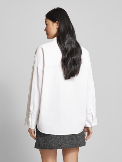 Jake*s Casual Oversized overhemdblouse met knoopsluiting Wit - 5