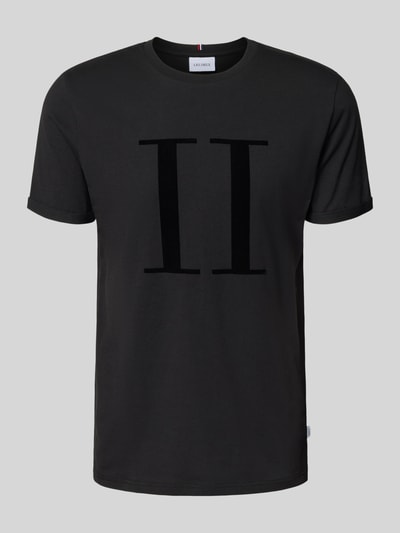 Les Deux T-shirt met labelprint, model 'Encore' Zwart - 2