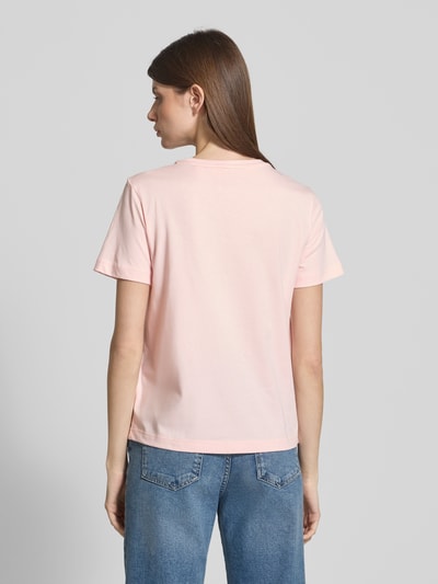 Gant Regular fit T-shirt van puur katoen met logopatch Roze - 5