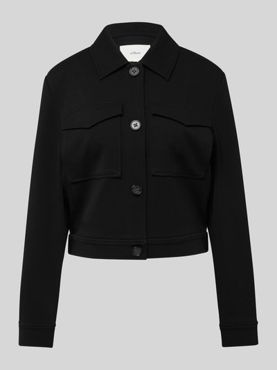 s.Oliver RED LABEL Kurtka koszulowa o kroju regular fit z dodatkiem wiskozy Czarny 2