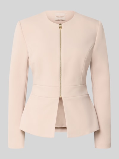 Produktfoto, Jacke mit Label-Detail van Rinascimento in lichtroze met ronde hals en getailleerd pasvorm, ritssluiting, Ruglengte bij maat S: 59 cm