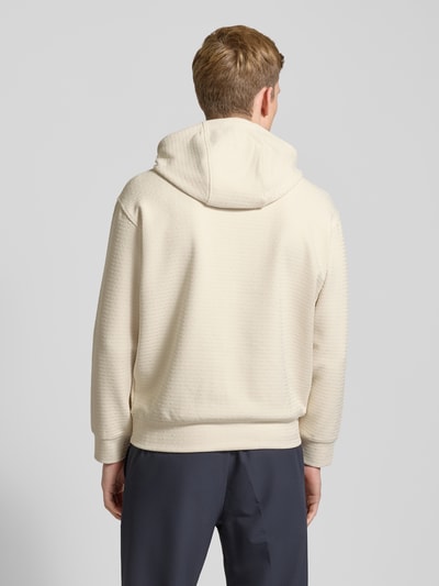 Emporio Armani Hoodie mit Strukturmuster Offwhite 5