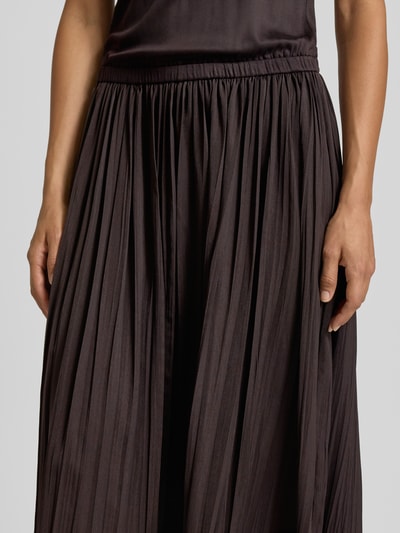 OPUS Midi-jurk van viscose in een 2-in-1-look, model 'Wabella' Chocoladebruin - 3