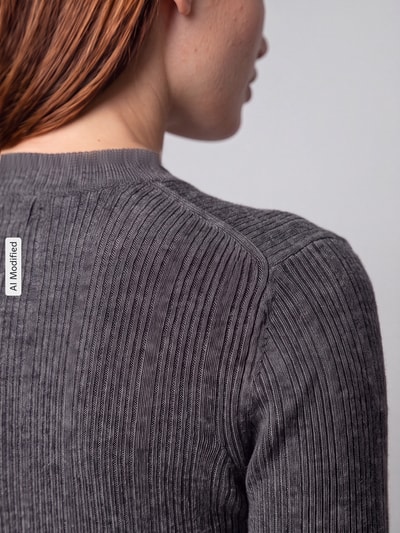 Jake*s Collection Sweter półgolf o kroju slim fit z czystej wełny Ciemnoszary 3