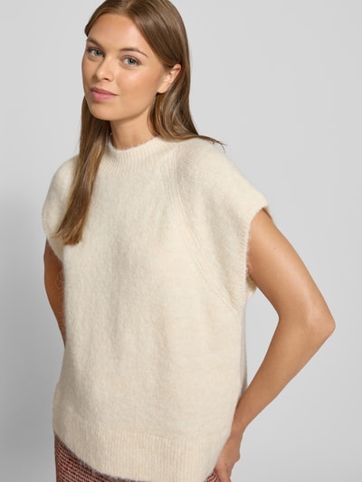 OPUS Regular Fit T-Shirt mit Mohair-Anteil Modell 'Pimolia' Sand 3