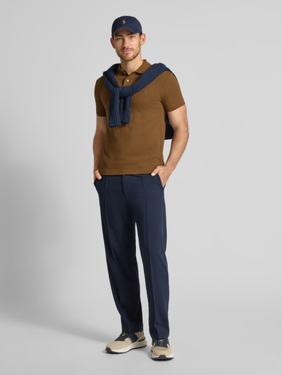 Polo Ralph Lauren Poloshirt met labelstitching Middenbruin - 1