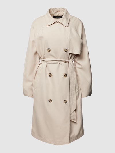 Vero Moda Outdoor Trenchcoat met strikceintuur, model 'DOREEN' Steengrijs - 2