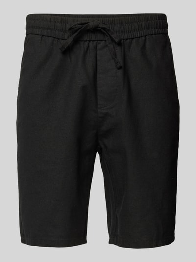 Only & Sons Korte broek van een mix van katoen en linnen, model 'LINUS' Zwart - 2