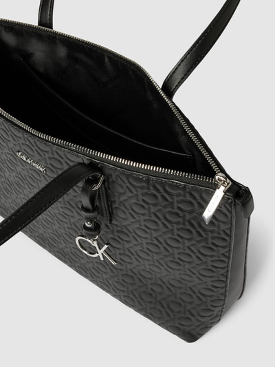 CK Calvin Klein Handtas met all-over label in reliëf Zwart - 5