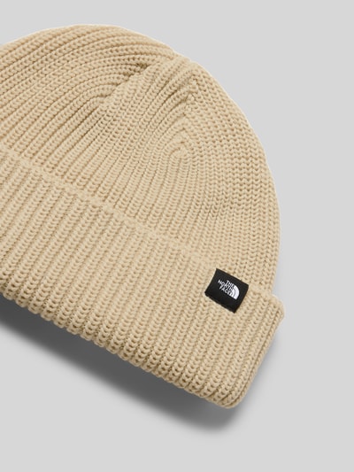 The North Face Strickmütze mit breitem Umschlag und Label-Detail Beige 2