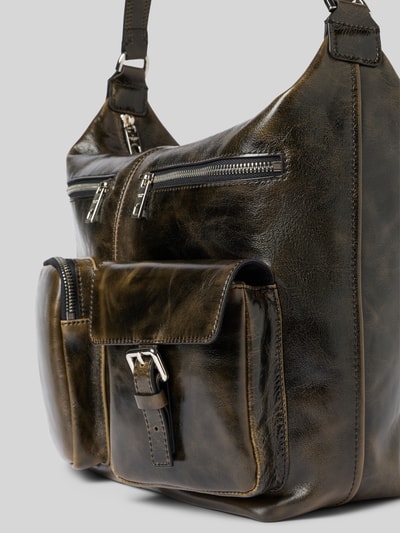 LIEBESKIND BERLIN Handtas in leer met diverse vakken Model 'ANDREA HOBO M' Donkerbruin - 3