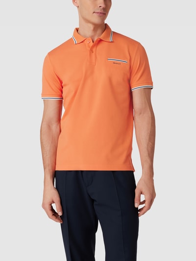 Gant Poloshirt mit Brusttasche Modell 'TIPPING SOLID' Orange 4