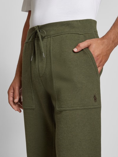 Polo Ralph Lauren Slim fit sweatpants met opgestikte zakken Olijfgroen gemêleerd - 3