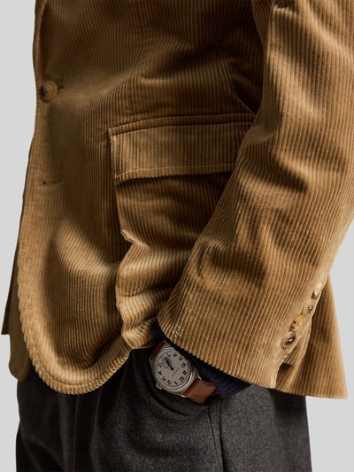 Polo Ralph Lauren Regular Fit Sakko aus Cord mit Sturmriegel Camel 6