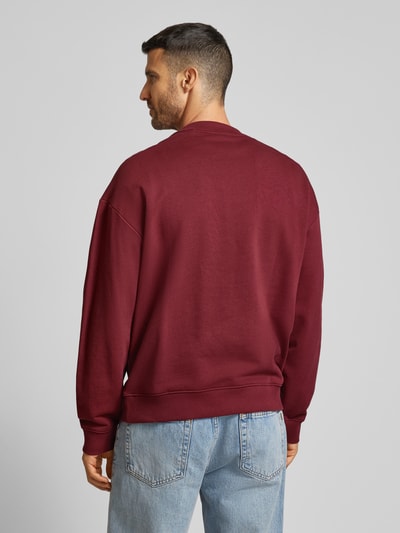 HUGO Sweatshirt mit Label-Schriftzug Modell 'Dapocrew' Rot 5