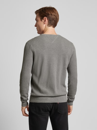 Tommy Hilfiger Strickpullover mit Rundhalsausschnitt Hellgrau 5