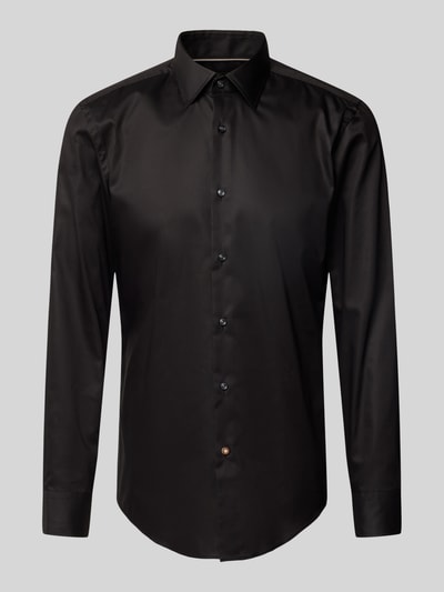 BOSS Slim Fit Business-Hemd mit Kentkragen Modell 'Hank Kent' Black 2