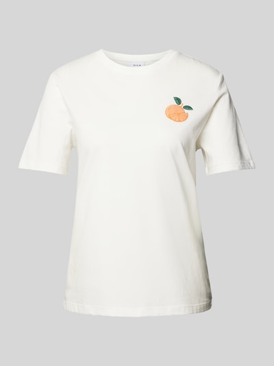 Vila T-shirt z okrągłym dekoltem model ‘SYBIL’ Biały 2