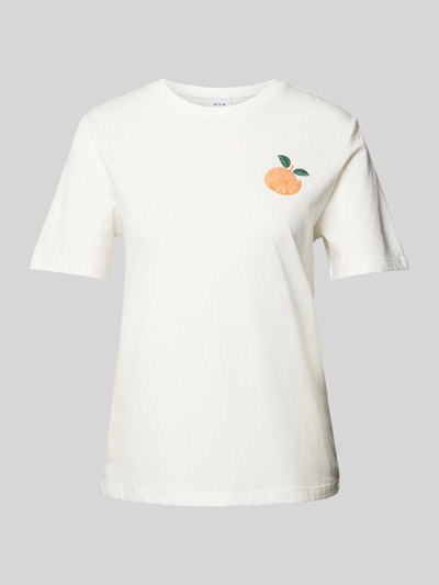 VILA T-Shirt mit Rundhalsausschnitt Modell 'SYBIL' Weiss 2