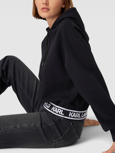 Karl Lagerfeld Hoodie mit elastischem Logo-Bund Black 3