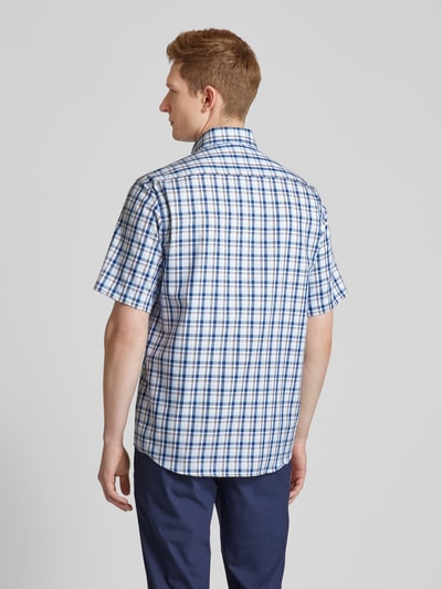 Eterna Koszula biznesowa o kroju comfort fit ze wzorem w szkocką kratę Piaskowy 5