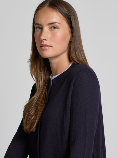 MAX&Co. Regular Fit Strickjacke aus reiner Wolle Modell 'FOCE' Marine 3
