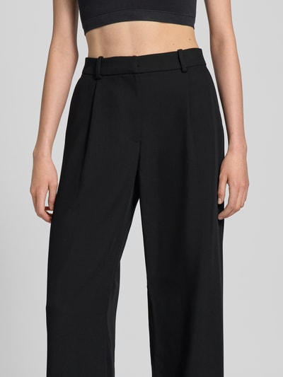 WEEKDAY Wide Leg Bundfaltenhose mit Gürtelschlaufen Modell 'Dara' Black 3