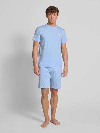 Tommy Hilfiger Regular fit korte loungebroek van katoenmix Lichtblauw - 1
