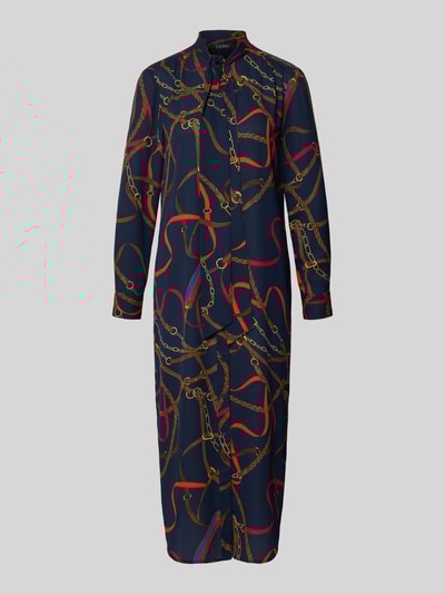 Lauren Ralph Lauren Hemdblusenkleid mit Schluppe Modell 'CADULAH' Marine 2