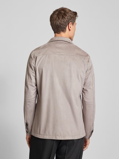 DIGEL Modern fit overhemdjack met borstzakken, model 'Ernest' Beige - 5