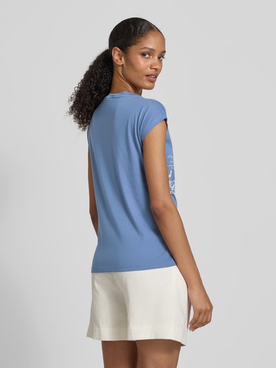 Lauren Ralph Lauren T-Shirt mit Label-Print Modell 'GRIETA' Hellblau 5