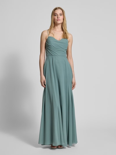 Laona Abendkleid mit Spaghettiträgern Schilf 4