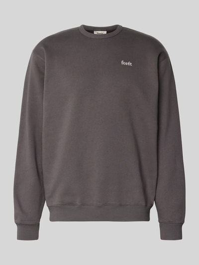 Forét Sweatshirt met labelstitching Donkergrijs - 2