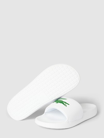 Lacoste Sandały z nadrukiem z logo model ‘Croco 1.0’ Biały 3