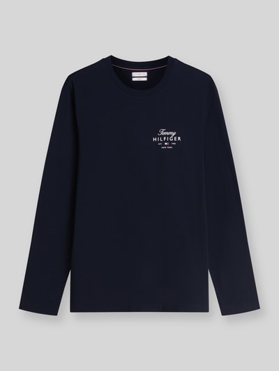 Tommy Hilfiger Bluzka z długim rękawem o kroju regular fit z czystej bawełny Granatowy 2