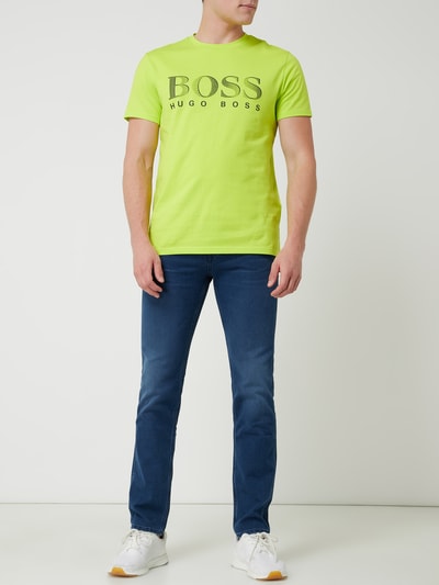 BOSS Regular Fit T-Shirt mit Logo-Print  Neon Gelb 1