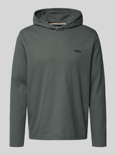 BOSS Regular fit sweatshirt van katoenmix Rietgroen - 2