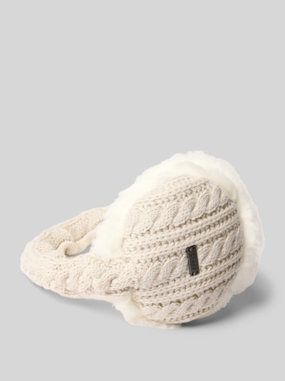 Barts Ohrenwärmer mit Zopfmuster Modell 'Monique' Offwhite 3