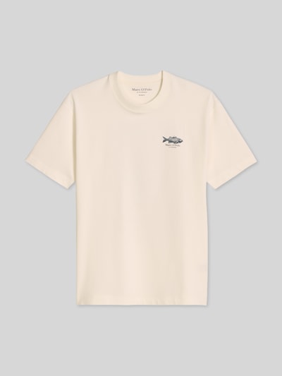 Marc O'Polo Loose Fit T-Shirt aus reiner Baumwolle mir Rücken-Print Offwhite 2