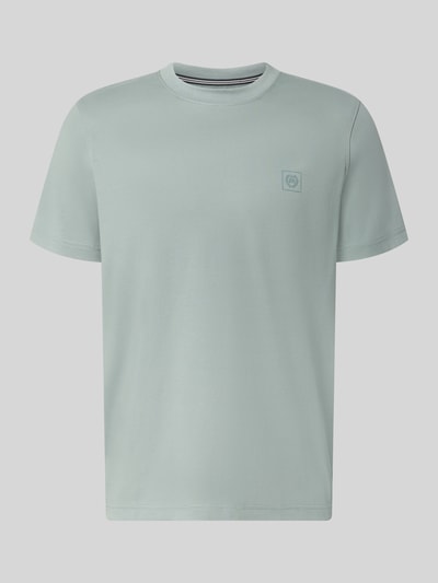 Produktfoto, T-Shirt mit Rundhalsausschnitt und Logo-Print von Lerros aus Baumwoll-Mix in Hellgrün, Regular Fit, glatte Oberfläche, Herrenshirt