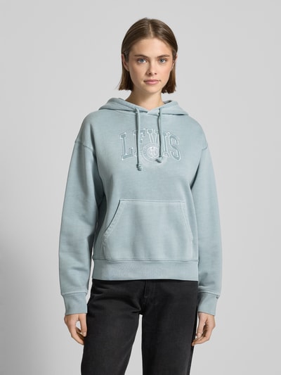 Levi's® Hoodie met labelstitching Blauw - 4