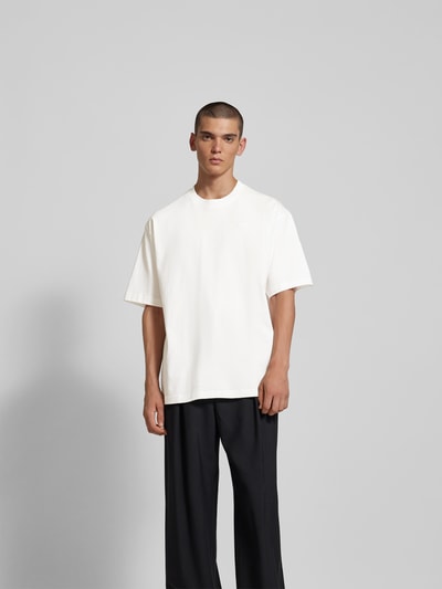 Diesel T-Shirt mit Label-Stitching Offwhite 4