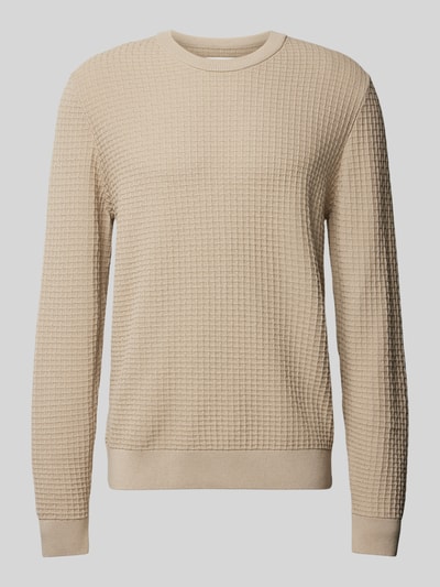 Armedangels Gebreide pullover met ribboorden, model 'GRAANMO' Zand - 2