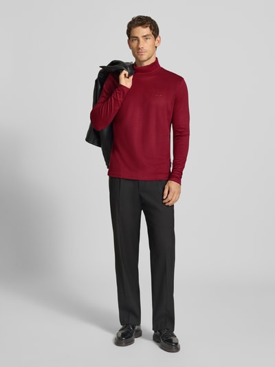 HECHTER PARIS Longsleeve mit Rollkragen Bordeaux 1