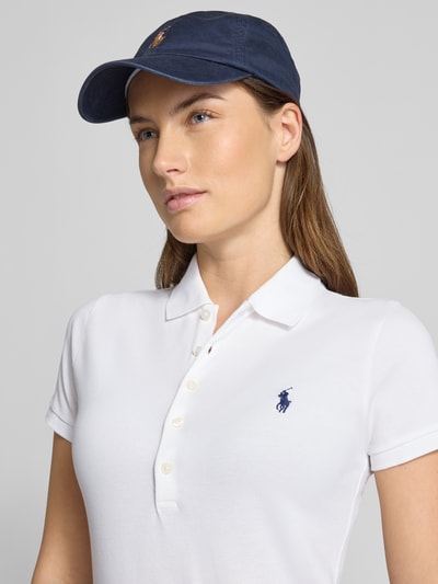 Polo Ralph Lauren Slim fit poloshirt met logostitching, model 'JULIE' Wit - 3